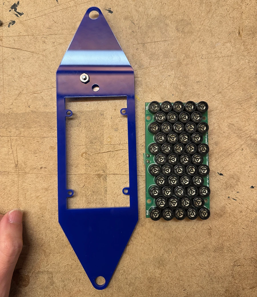 A piece of laser cut acrylic.