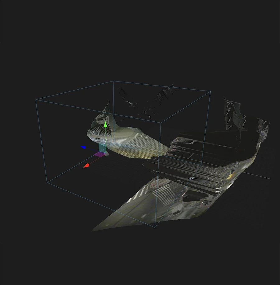 Screenshot of 3D software moving a 3D model.