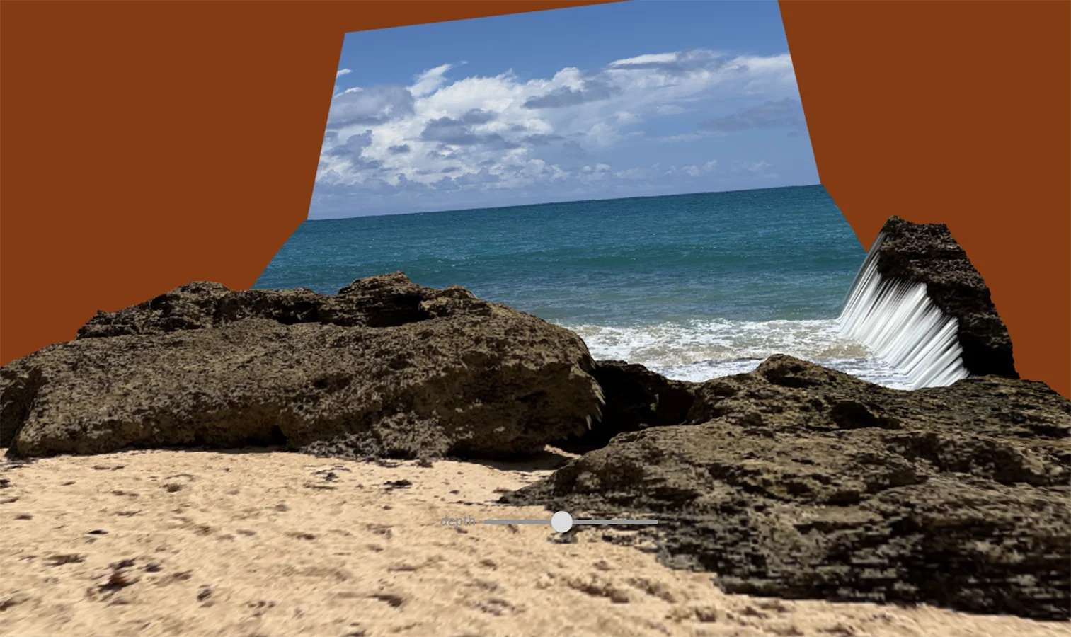 Rocky beach.
