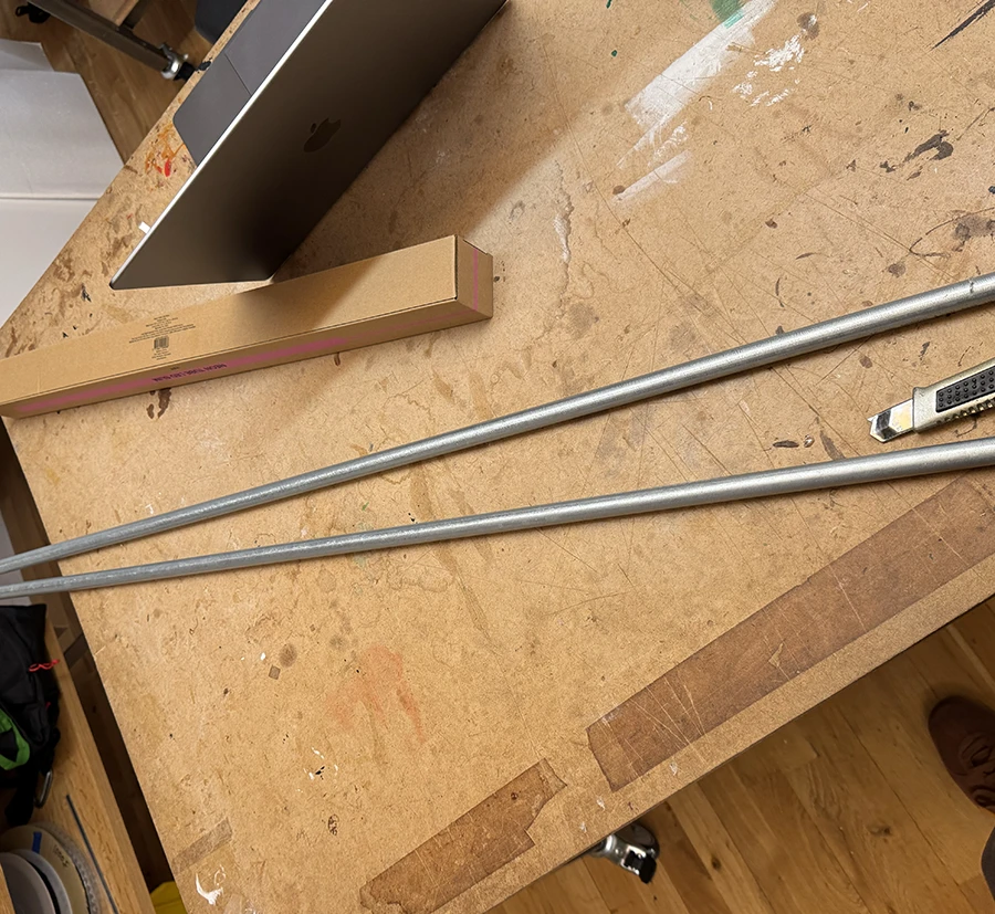 1/2 inch metal conduit tubes.