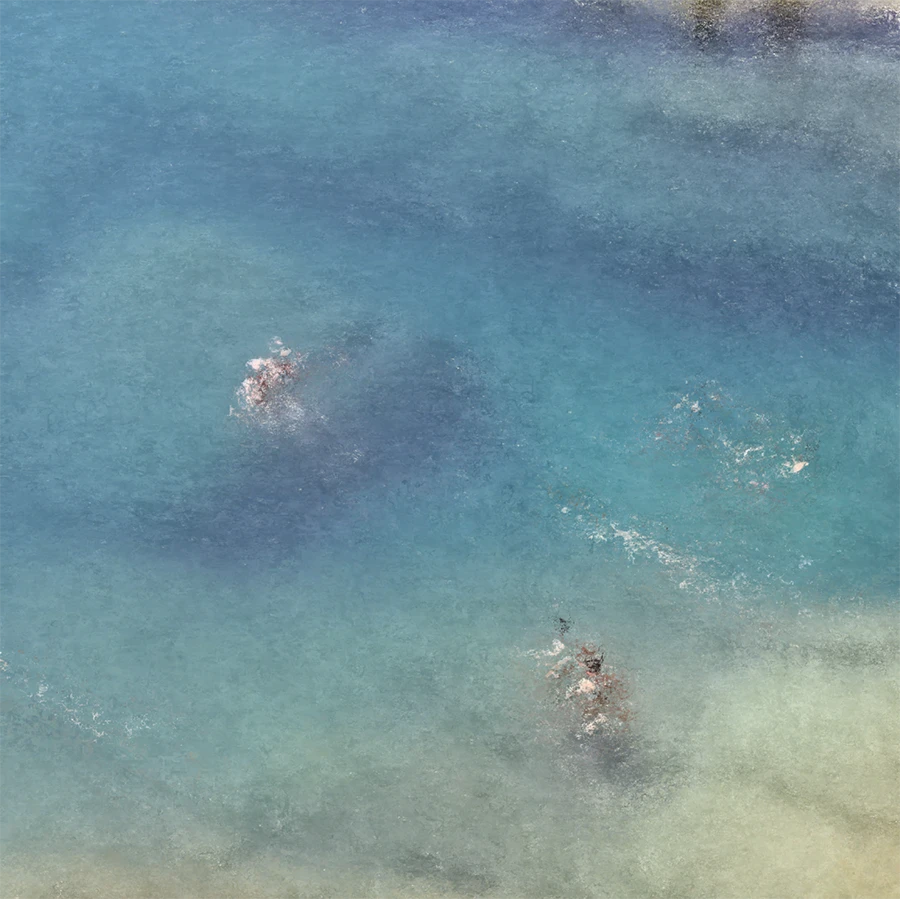 Textural image of the sea.