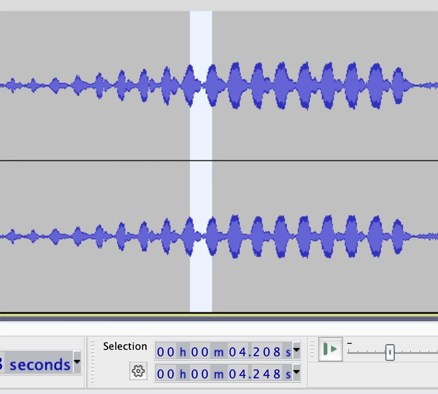 Waveform of a turtle dove call.