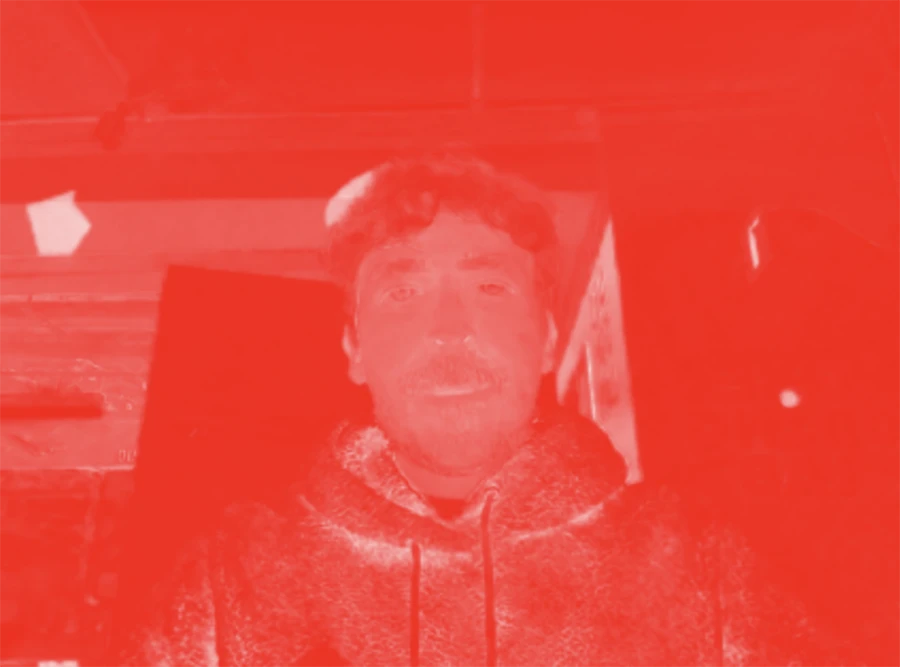 Webcam image with only changes in saturation values.