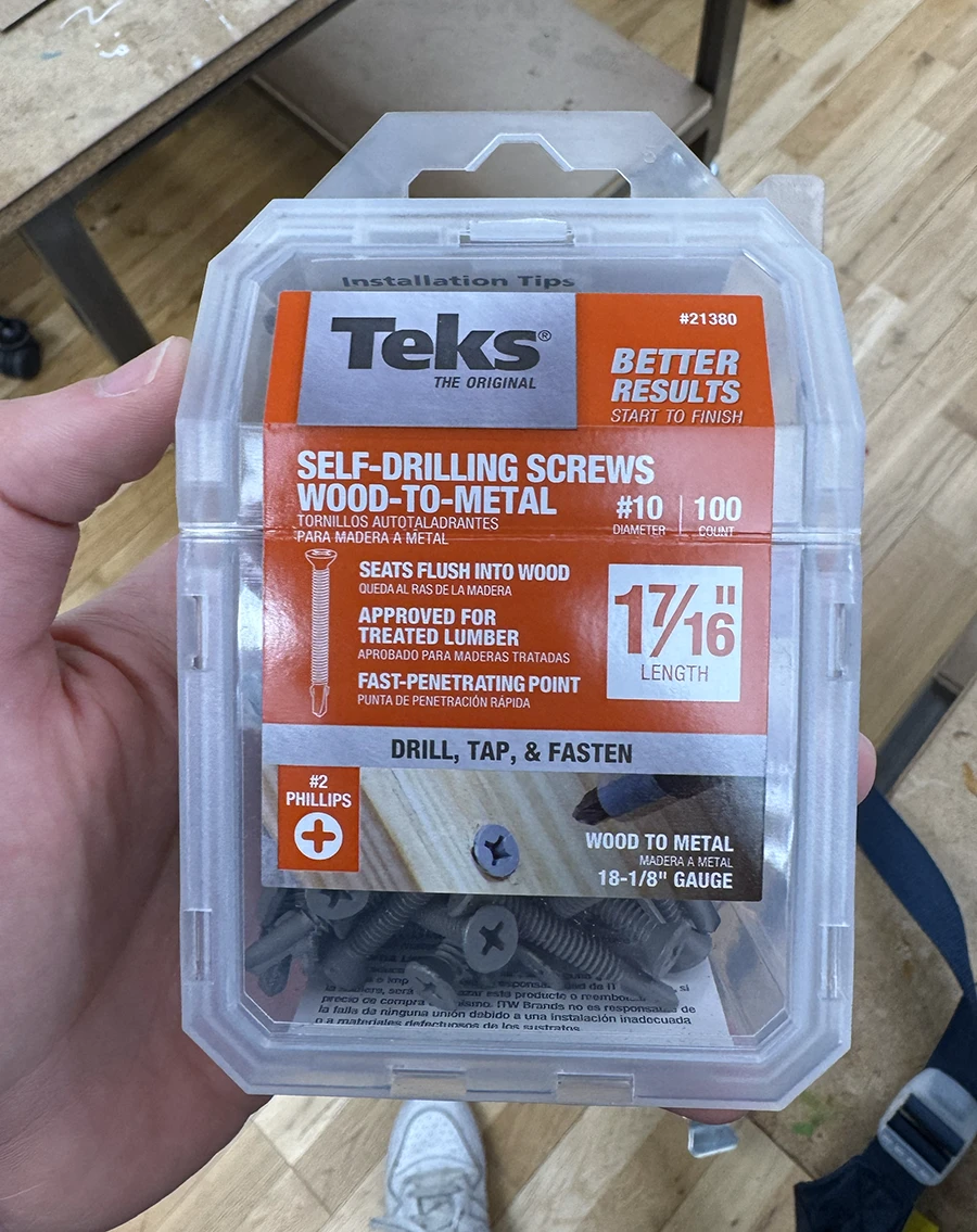 Box of self drilling screws.